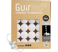 Guirlande lumineuse boules coton LED USB - Veilleuse bébé 2h - 3 intensités - 24 boules 2,4m - Flocon
