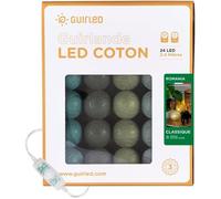 Guirlande lumineuse boules coton LED USB - Veilleuse bébé 2h - 3 intensités - 24 boules 2,4m - Romania