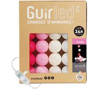 Guirlande lumineuse boules coton LED USB - Veilleuse bébé 2h - 3 intensités - 24 boules 2,4m - Tagada