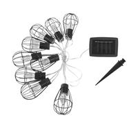 Guirlande Lumineuse Cage en métal lumière Blanche Solaire KENY Solar 10 LEDs 200cm