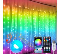 Guirlande Lumineuse Chambre, 3x3M Rideau Lumineux Couleur 300 LED, RGBIC 210 Modes APP avec Télécommande, Sync Musique Guirlandes USB pour Décoration Intérieur, Fenêtre,Mariage, NoëL,Halloween