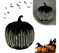 Guirlande Lumineuse citrouilles 3D en Cristal Halloween, lumière LED Scintillante citrouilles Nuit étoilée, Lampe citrouilles Halloween pour fête à thème, Carnaval, Porche, fenêtre, Chambre