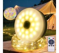 Guirlande Lumineuse de Camping, 10 Modes D'éclairage,10M Rechargeable Portable, Guirlande Lumineuse Extérieur et Intérieur pour Camping, fête, Halloween, Noël, Cour