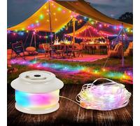 Guirlande Lumineuse de Camping, 20M Guirlande Camping Rechargeable avec 5 modes d'éclairage Batterie rechargeable de 3000 mAh Étanche Multicolore pour la décoration de jardin/de tente/de festival