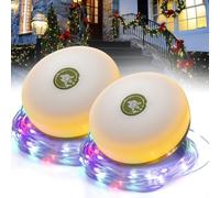 Guirlande Lumineuse de Camping,5 Modes D'éclairage Lampe de camping Étanche et Durable Extérieure,Chargement USB,Rechargeable Portable Pour Camping, Jardin et Randonnée(Multicolour,2Pack)