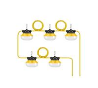 Guirlande Lumineuse de Chantier Connectable Etanche 5 Ampoules LED 5000K 50W 1524cm