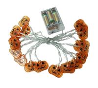 Guirlande lumineuse de - Lumières de orange pour décorations d'Halloween | Décoration de fête avec batterie pour jardin, mur, fenêtre