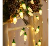 Guirlande lumineuse de Noël 3m, 20 LED Arbre de Noël Guirlande lumineuse de fête Eclairage de Noël Décoration de Noël Intérieur Pièce Fête Boules de Noël Décoration