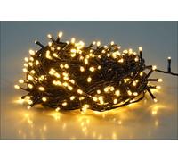 Guirlande lumineuse de Noël à LED blanc chaud - 9 m / 80 LED - éclairage décoratif de jardin avec fiche d'alimentation électrique pour l'extérieur