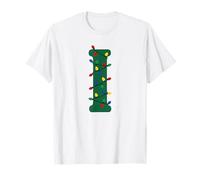 Guirlande Lumineuse de Noël avec Monogramme Lettre I T-Shirt