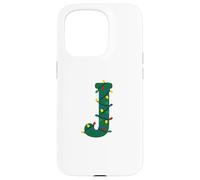 Guirlande Lumineuse de Noël avec Monogramme Lettre J Coque pour iPhone 15 Pro