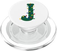 Guirlande Lumineuse de Noël avec Monogramme Lettre J PopSockets PopGrip pour MagSafe