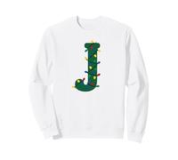 Guirlande Lumineuse de Noël avec Monogramme Lettre J Sweatshirt