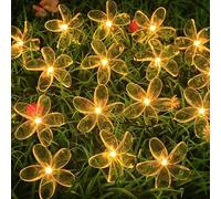 Guirlande Lumineuse décorative à Suspendre, 3 m, 20 LED, alimentée par Piles, idéale pour la Maison, la Chambre ou Le Jardin (Blanc Chaud, 3 m, 20 LED)