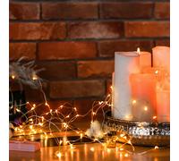 Guirlande lumineuse décorative guirlande lumineuse suspendue lampe de balcon lumière extérieure lumière de fête 20x bande LED, 0,04 W, L 148 cm