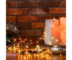 Guirlande Lumineuse Dekolicht 20x LED Lampe de Balcon Noir Partylight Décorative