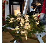 Guirlande Lumineuse D'ext. Led Etoiles À 40 Lampes Transparent