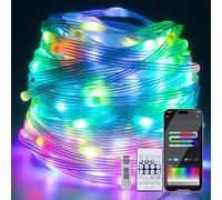 Guirlande Lumineuse D'extérieur, 20 m 200 LED IP65 Étanche RGB Commande via Application avec Connexion USB, pour Balcon/Jardin/Fête/Halloween/Noël