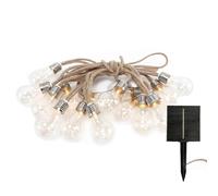 Lumisky Guirlande lumineuse d'extérieur FANTASY STAR CORD SOLAR 10 ampoules micro LED blanc chaud 8m