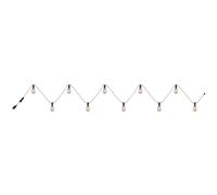 Guirlande lumineuse d'extérieur, décoration lumineuse LED, décoration de jardin, balcon, IP44, 700 cm