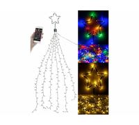 Guirlande lumineuse effet cascade pour sapin de Noël, 240 LED, avec bluetooth &