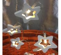 Guirlande Lumineuse en Bois De Coeur, 3m 20led Guirlandes Lumineuses en Bois De Coeur Guirlandes Lumineuses D’intérieur Guirlande Lumineuse en étoile à Piles, Warm White, Star