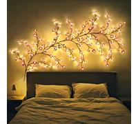 Guirlande Lumineuse en Fleurs de Cerisier,Lampe en forme de branche de cerisier- 96 LED Sakura Wall Decoration, 8 Modes & Minuterie - Branches Flexibles Décoration Murale Intérieure pour Chambre/Salon