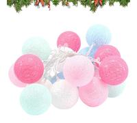 Guirlande lumineuse en forme de boule | Guirlande lumineuse USB pour extérieur, patio, terrasse, balustrade, escalier, clôture, cour, paysage