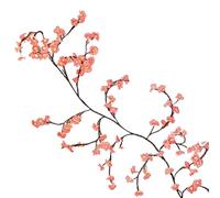 Guirlande lumineuse en forme de branche de fleurs roses - 8 modes - Décoration d'intérieur pour salon, chambre à coucher, Noël, vacances, mariage, fenêtre, porte, mur