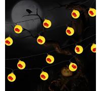 Guirlande lumineuse en forme de globe oculaire - Éclairage effrayant pour Halloween - Éclairage LED à piles - Guirlande décorative à suspendre - Décoration de fête saisonnière imperméable pour maison