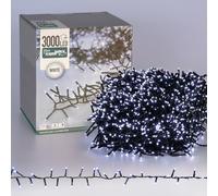 Guirlande lumineuse en grappe 39m 3000 LED blanc froid avec minuterie et 8 modes