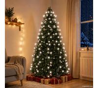 vidaXL Guirlande lumineuse 210 LED intérieur et extérieur, éclairage jardin