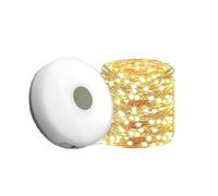 Guirlande lumineuse escamotable portative imperméable extérieure, Lanterne Camping de Tente, Guirlandes lumineuses d'extérieur Rechargeables USB 2 en 1, Le camping portatif imperméable (10M, Chaud)