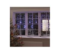 Guirlande Lumineuse Etoile et Lune avec Télécommande Décoration de Noël Ornement de Noël Mariage Salon Intérieur 345 LED Bleu
