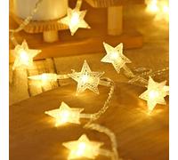Guirlande Lumineuse Étoilée, 20 Lumières LED Étoiles pour Extérieur, Guirlande Lumineuse Étanche de 3 m pour Lit Superposé Tente Plafond Camping Intérieur Fêtes Fenêtre Chambre Terrasse Salon Dortoir