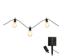 Guirlande lumineuse extérieur - LUMISKY - PARTY CLEAR HYBRID - 7.50 m - Solaire et sur secteur - 10 globes - LED blanc chaud