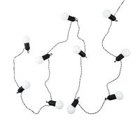 Home Deco Factory - Guirlande lumineuse extérieure 10 ampoules LED 2,70m, blanc chaud, noir, étanche