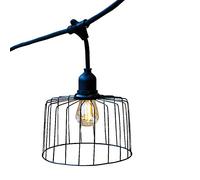 Guirlande lumineuse extérieur avec abat-jour en métal 10 ampoules à filament douille E27 LED blanc chaud NEMA LIGHT 6m