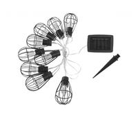 Lumisky Guirlande lumineuse KENY Solar 10 LEDs solaire cage métal lumière blanche 200 cm