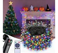 Guirlande Lumineuse Exterieur Noel à Pile, 20M 200 LED Guirlande Intérieur Multicolore avec Télécommande/8 Modes/Timer, IP44 Étanche Lumières Decoration pour Chambre, Fête, Mariage, Escalier, Jardin