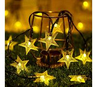 Guirlande Lumineuse Exterieur Solaire, 12M 100 LED Guirlande Solaire Extérieure IP65 Étanche 8 Modes Décoration Lumière pour Jardin, Terrasse, Patio, Cour, Maison, Noël, Mariage, Fête (Blanc Chaud)