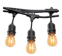 Guirlande lumineuse extérieure 10m avec 20 ampoules LED filament E27 blanc chaud MAFY LIGHT