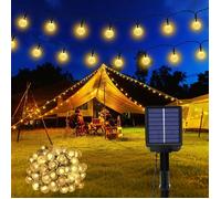 Guirlande Lumineuse Exterieure,13.2M 60 LED Guirlande Solaire Exterieur,8 Modes IP65 Étanche Lumiere Solaire Exterieur