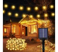 Guirlande Lumineuse Exterieure,18M 100 LED Guirlande Solaire Exterieur,8 Modes IP65 Étanche Lumiere Solaire Exterieur,Guirlande Solaire,Guirlande Exterieur Solaire pour Jardin Mariage (Blanc Chaud)