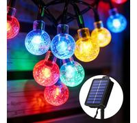 Guirlande Lumineuse Exterieure,8.1M 30 LED Guirlande Solaire Exterieur,8 Modes IP65 Étanche Lumiere Solaire Exterieur,Guirlande Solaire,Guirlande Exterieur Solaire pour Jardin Cour Mariage Fête (RGB)