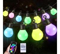 Guirlande Lumineuse Exterieure, Aomdom 50 LED Guirlande Guinguette Exterieur 30M avec Télécommande et App, 16 Millions de Couleurs et 50 Modes de Scène, Guirlande Exterieur étanche IP68 avec Minuterie