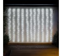 Guirlande lumineuse LED d'extérieur, décoration de jardin, balcon, lampe de terrasse, cuivre, minuterie à intensité variable 300x LED 12000K, L 300 cm, lot de 5
