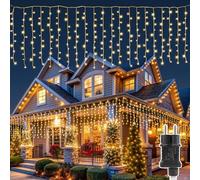 Guirlande Lumineuse Extérieure Eisregen, Rideau Lumineux Extérieur 4 m x 1 m, 8 Modes Guirlandes lumineuses d'extérieur et intérieur Fenêtre Noël Minuterie pour Mariage Fête Balcon Décoration