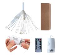 Guirlande Lumineuse Extérieure Étanche 8 Modes Télécommande Lanterne Décor | avec Crochet et Minuterie Guirlande Lumineuse Chaude sur Piles Pour Couloir, -Toits, Jardin, Fête, Tente, Mariage