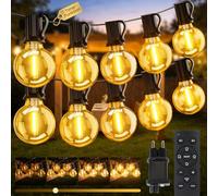 Guirlande Lumineuse Exterieure Guinguette Electrique 30M, G40 98.4FT Étanche LED Guirlande Ampoule Exterieur, Guirlandes Lumières Extérieur Connectable pour Jardin Terrasse Balcon Mariage